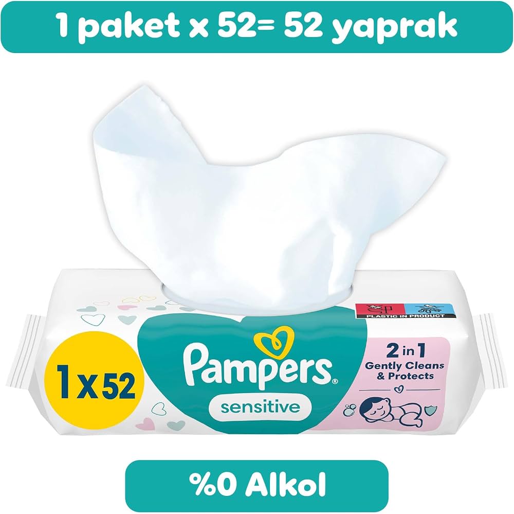 pampers1様 Pampers Sensitive Islak Bebek Mendili (1 paket = 52 Islak Mendil